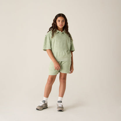 Kids Kith Kith Kids Monogram Terry Liam Short - Tranquility