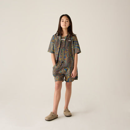 Kids Kith Kith Kids Moire Kai Swim Trunk - Black