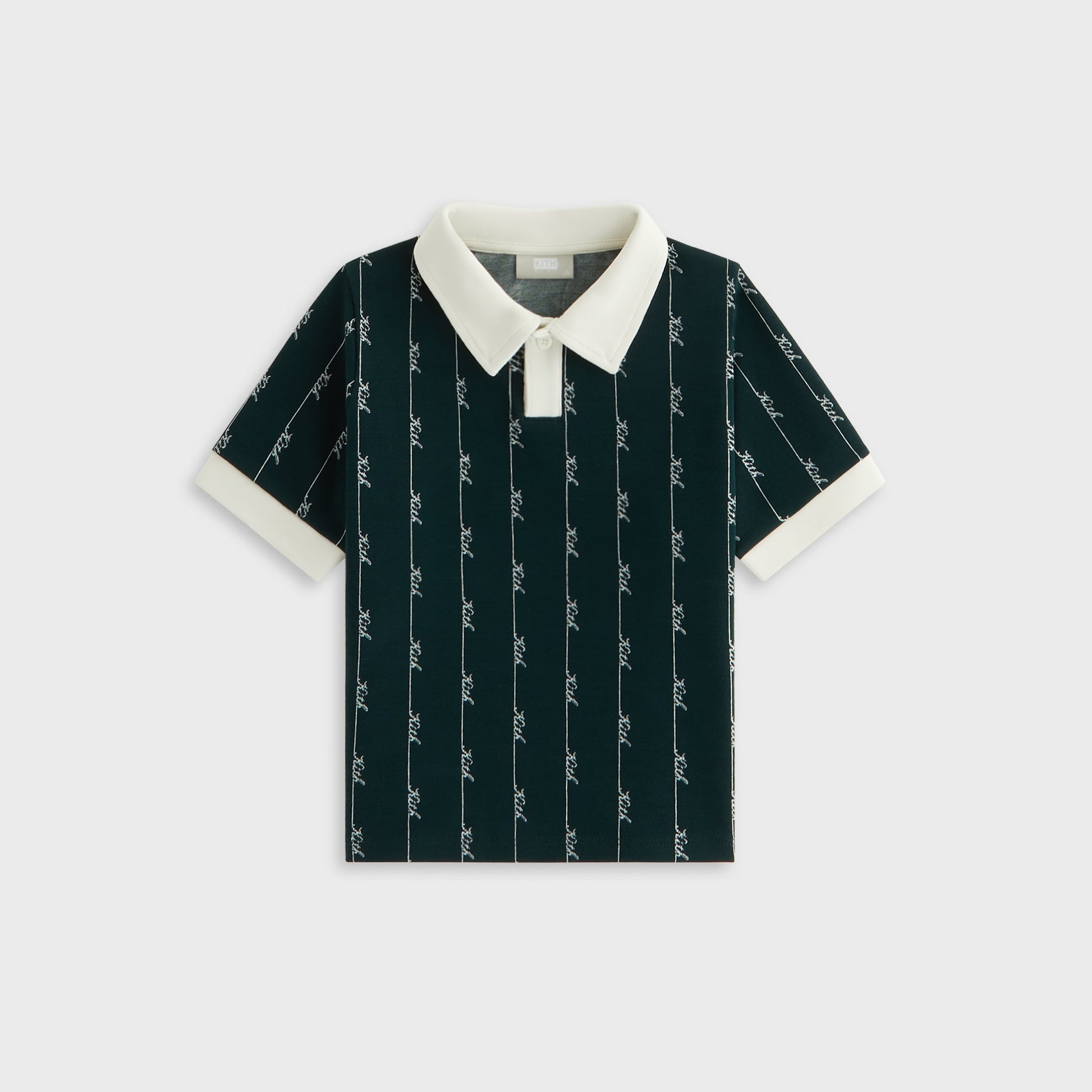 Kids Kith Kith Kids Script Knit Tilden Polo - Stadium