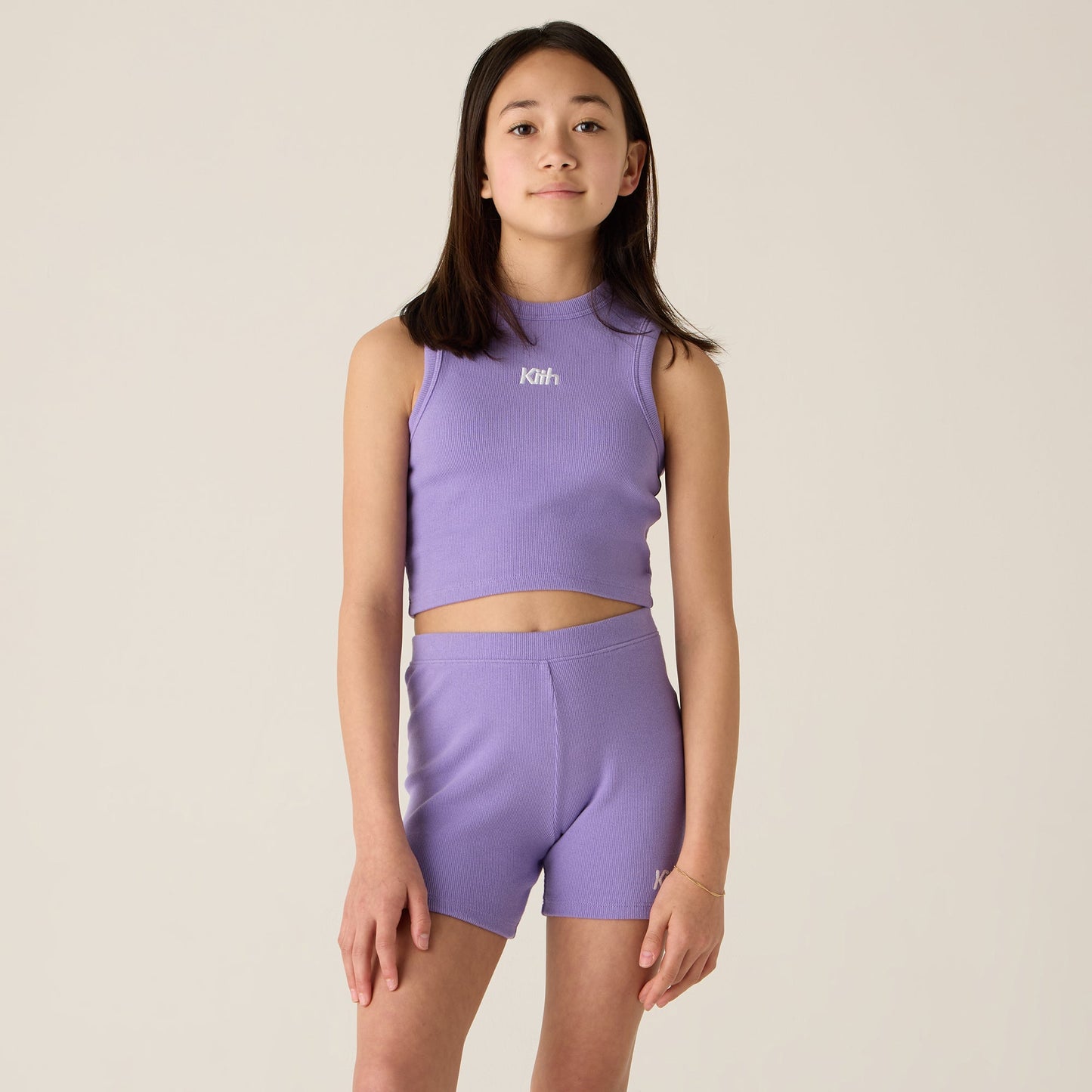 Kids Kith Kith Kids Rib Biker Short - Iris