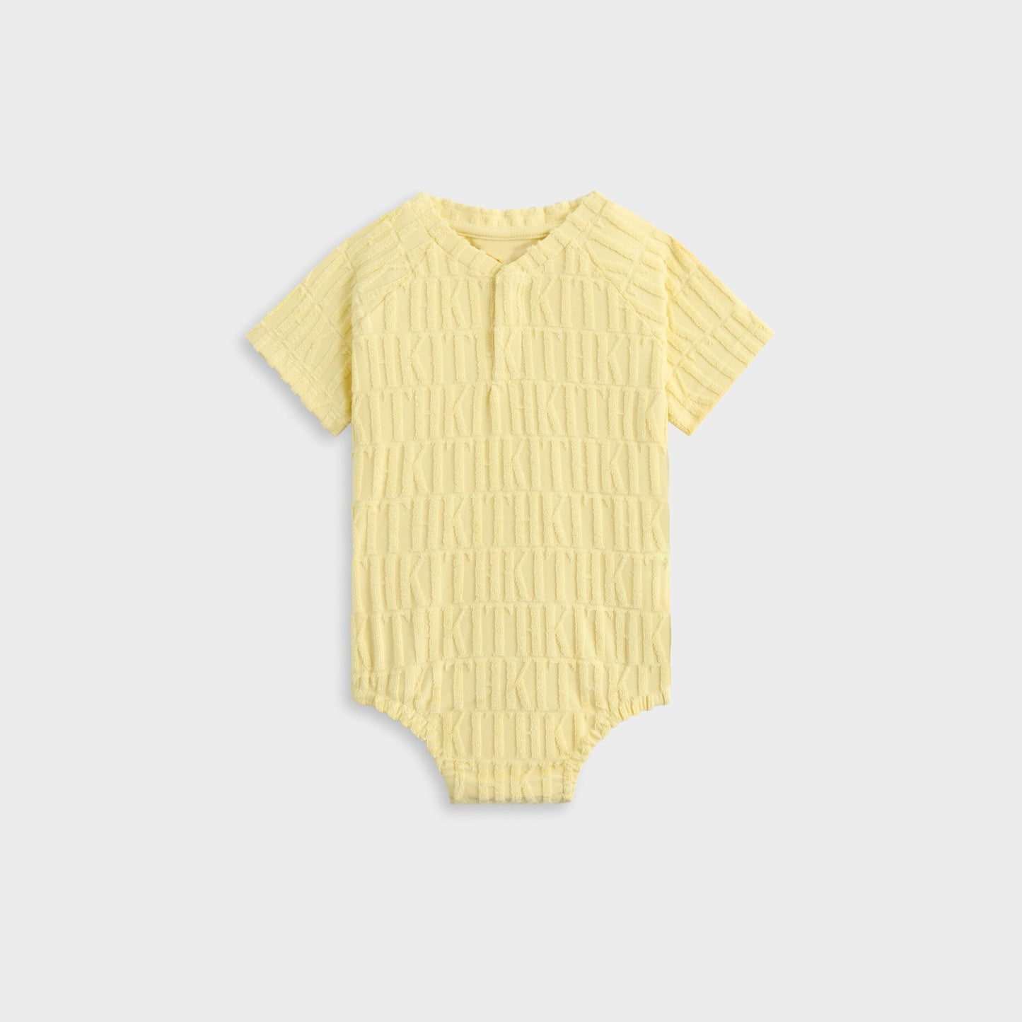 Kids Kith Kith Baby Monogram Terry Henley Romper - Ray