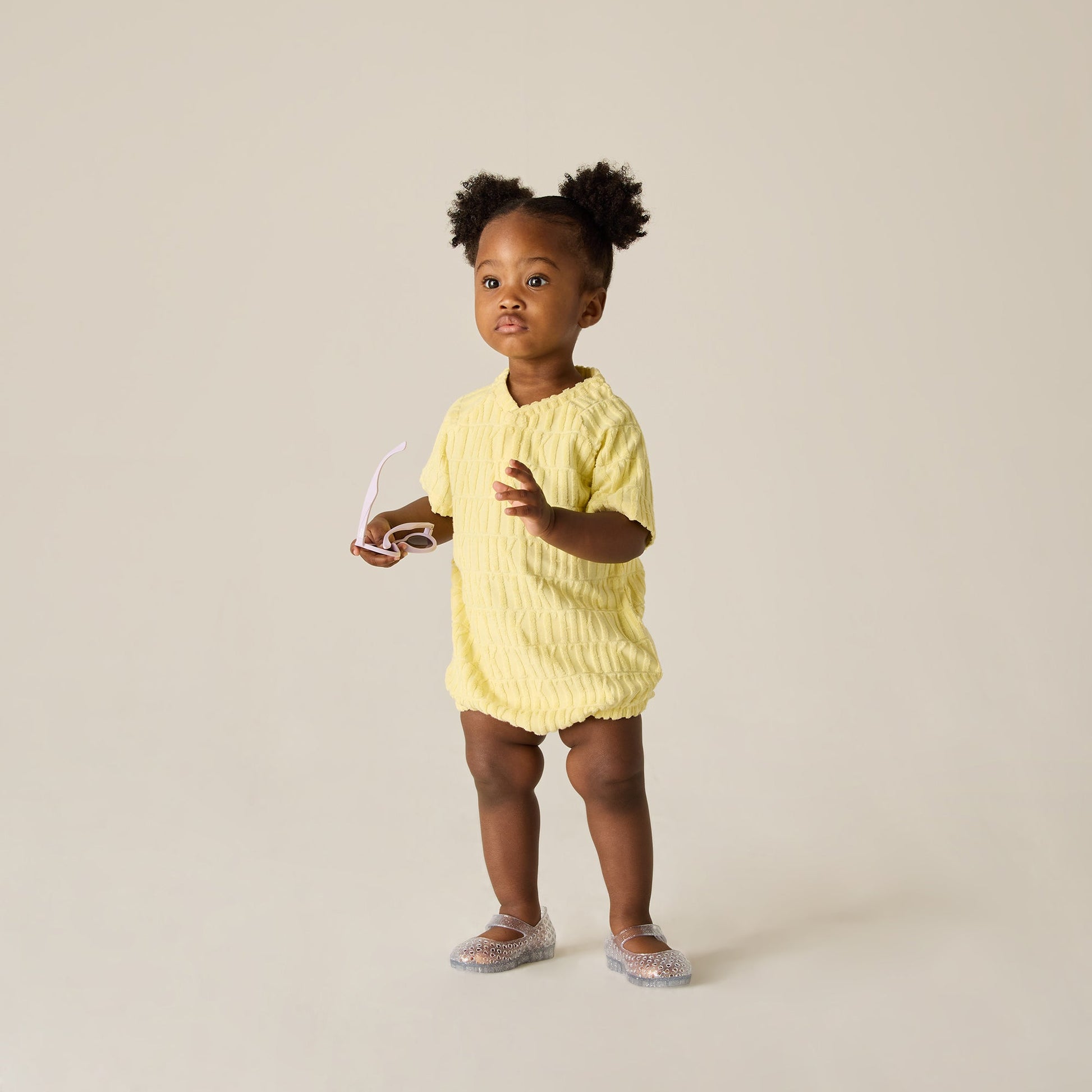 Kids Kith Kith Baby Monogram Terry Henley Romper - Ray