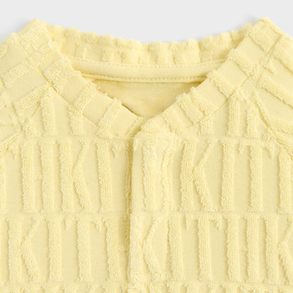 Kids Kith Kith Baby Monogram Terry Henley Romper - Ray