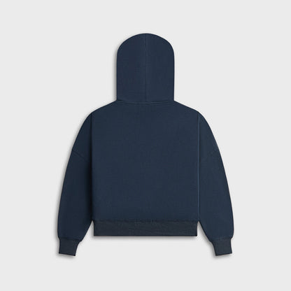 Kids Kith Kith Kids Waffle Nelson Quarter Zip Hoodie - Nocturnal