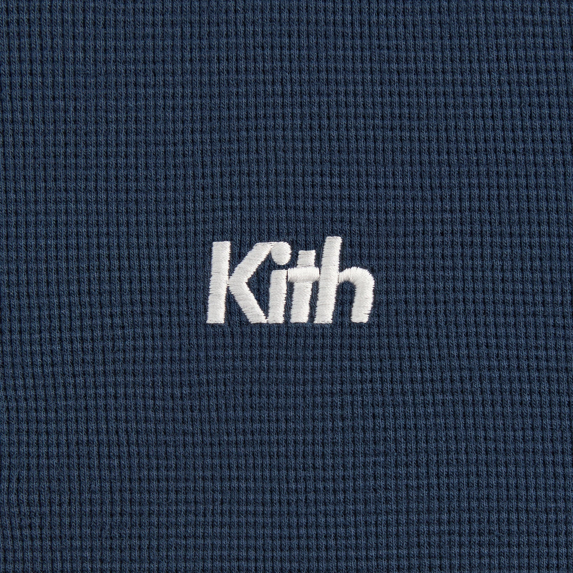 Kids Kith Kith Kids Waffle Nelson Quarter Zip Hoodie - Nocturnal
