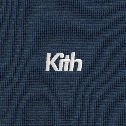 Kids Kith Kith Kids Waffle Nelson Quarter Zip Hoodie - Nocturnal