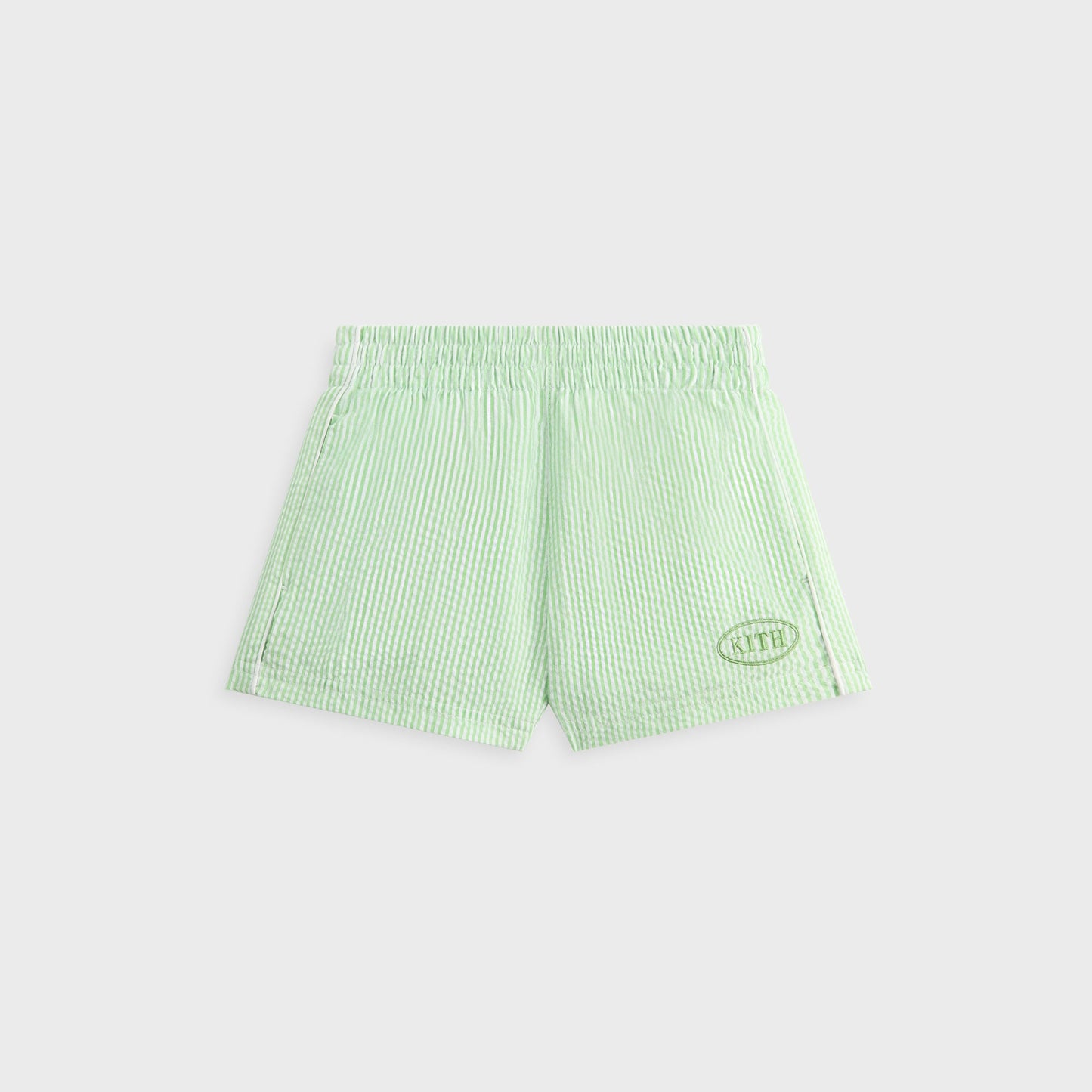 Kids Kith Kith Kids Seersucker Liam Short - Honeydew