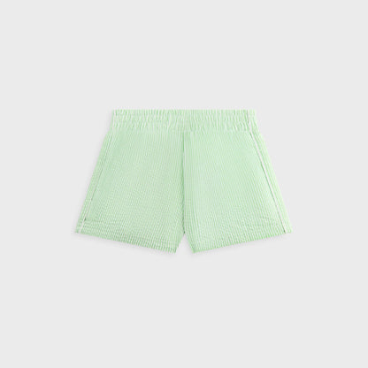Kids Kith Kith Kids Seersucker Liam Short - Honeydew
