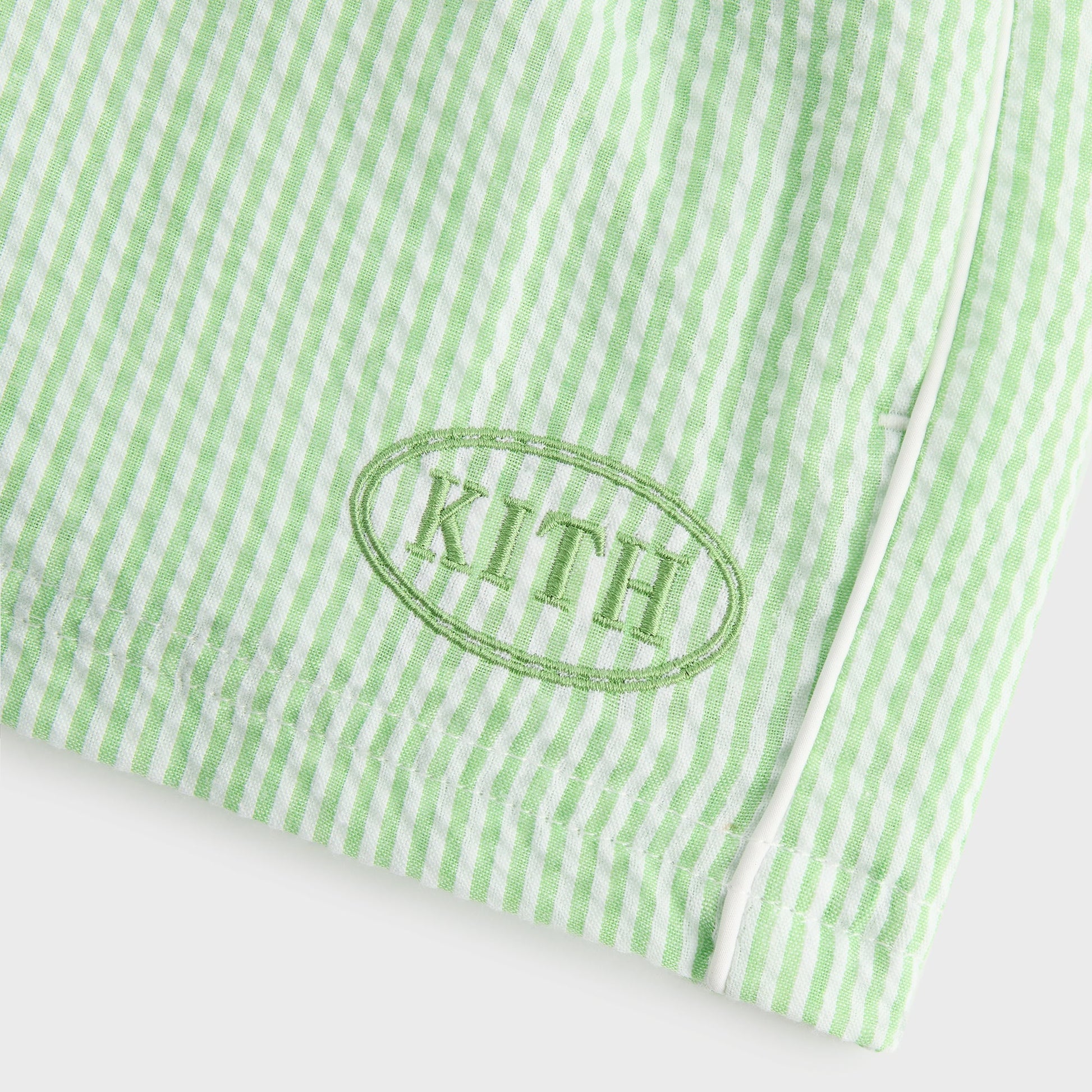 Kids Kith Kith Kids Seersucker Liam Short - Honeydew