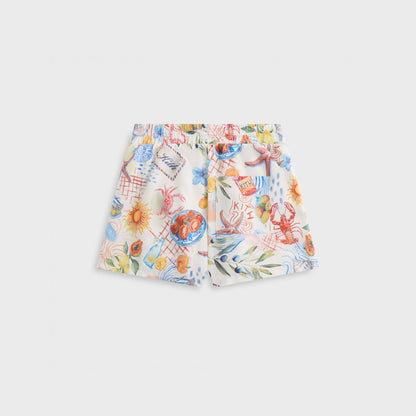 Kids Kith Kith Kids Summer Picnic Kai Swim Trunk - Sandrift