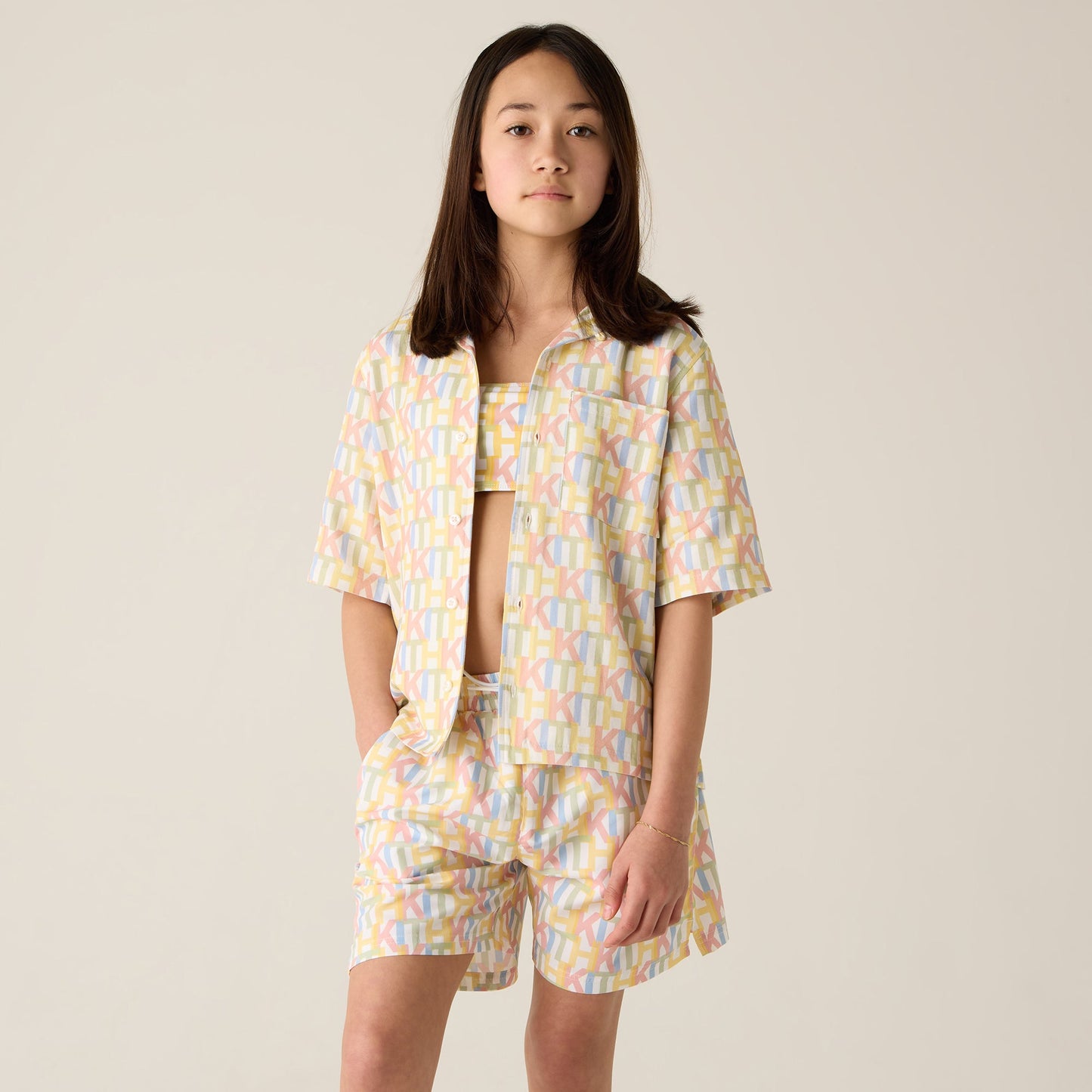 Kids Kith Kith Kids Monogram Kai Swim Trunk - Silk