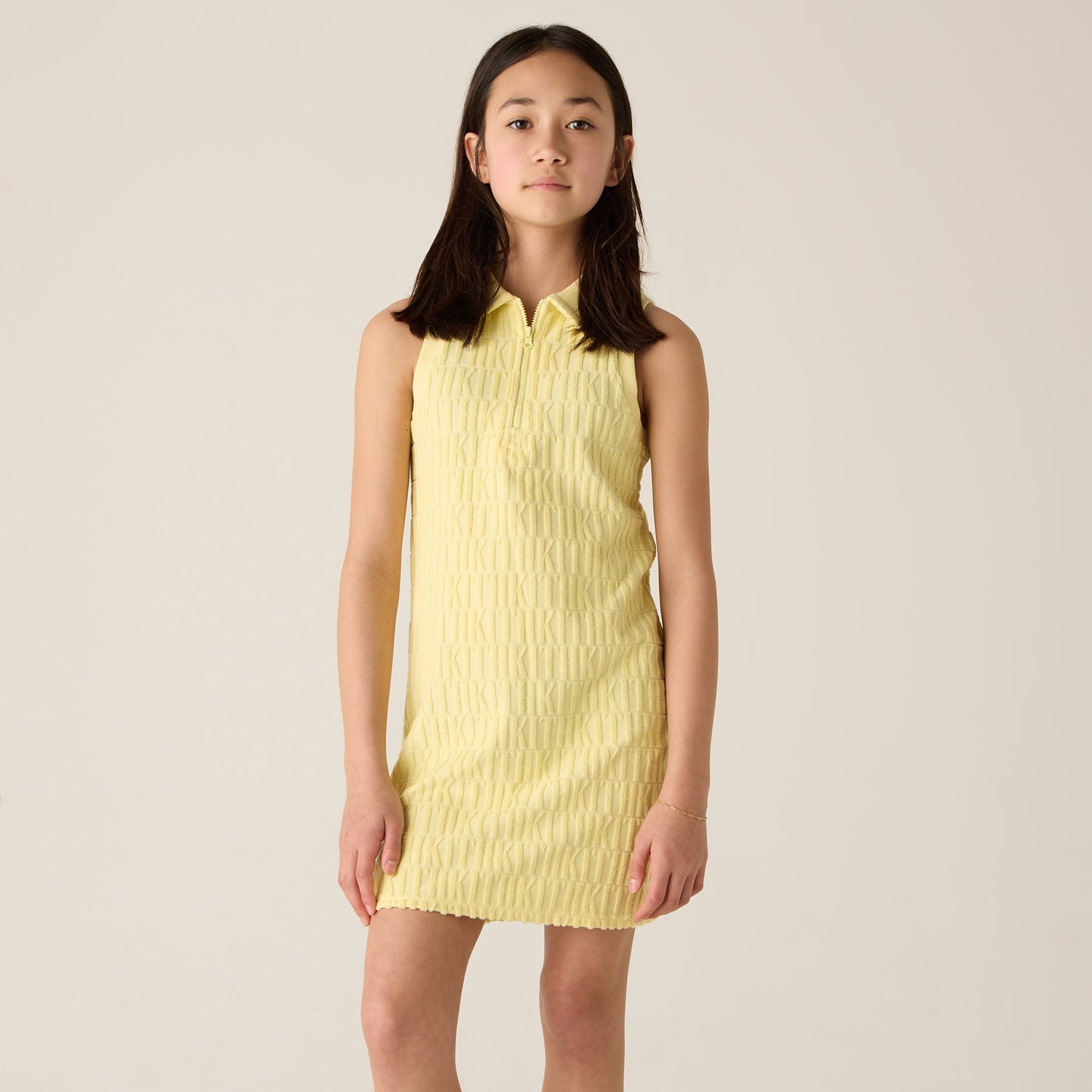 Kids Kith Kith Kids Monogram Terry Polo Dress - Ray