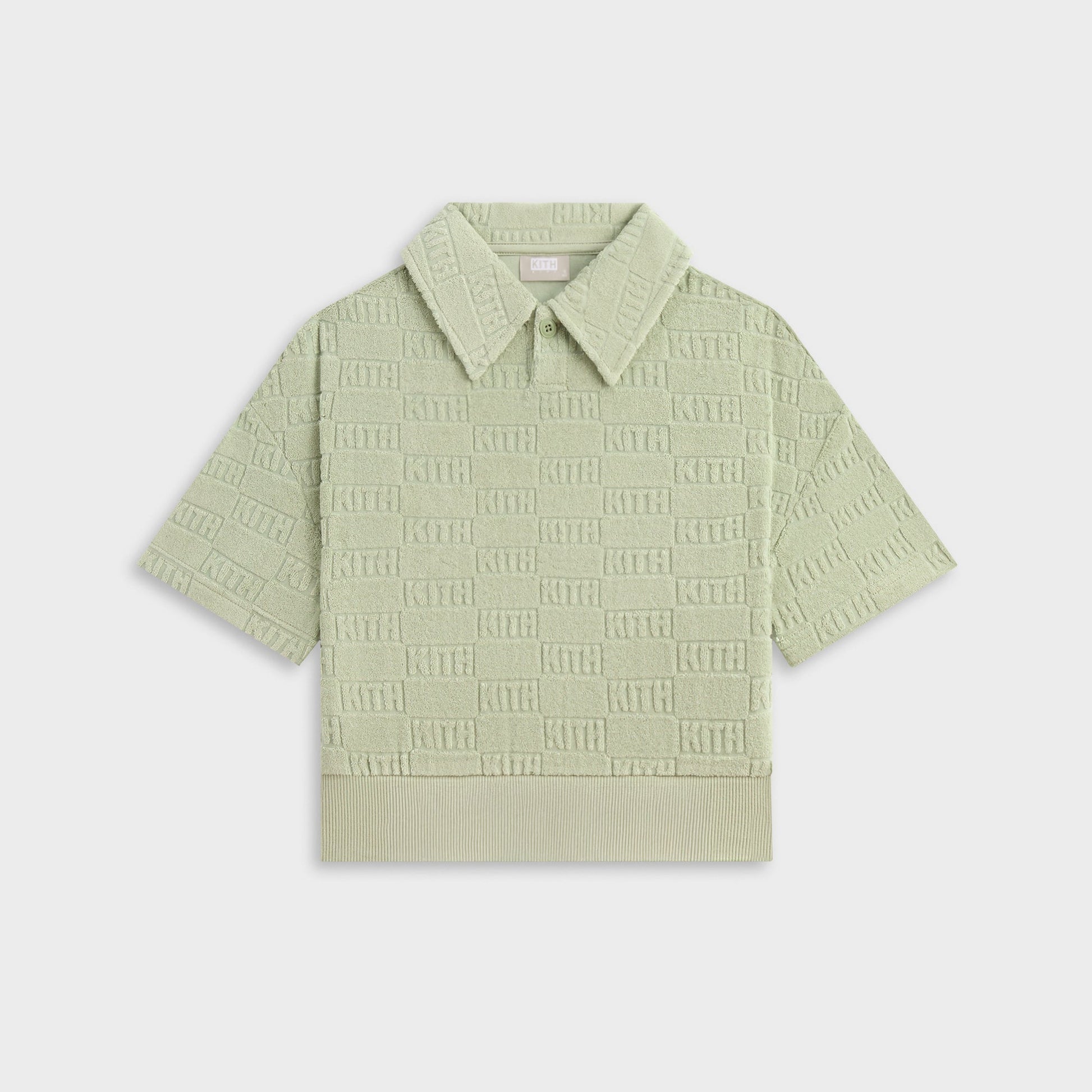 Kids Kith Kith Kids Monogram Pullover Terry Polo - Tranquility