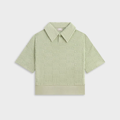 Kids Kith Kith Kids Monogram Pullover Terry Polo - Tranquility