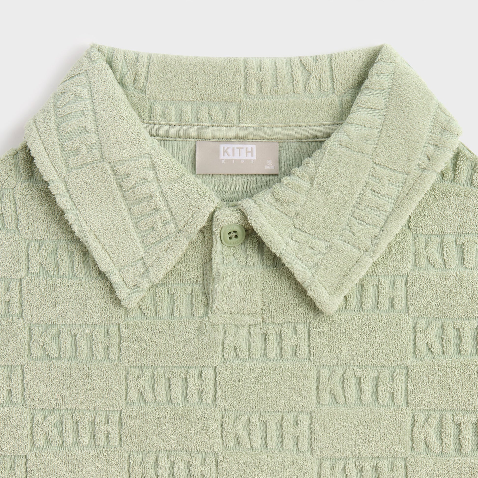 Kids Kith Kith Kids Monogram Pullover Terry Polo - Tranquility