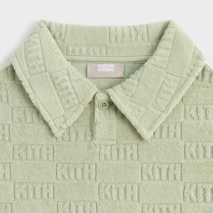 Kids Kith Kith Kids Monogram Pullover Terry Polo - Tranquility