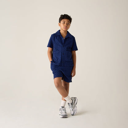 Kids Kith Kith Kids Monogram Terry Camp Short - Screen