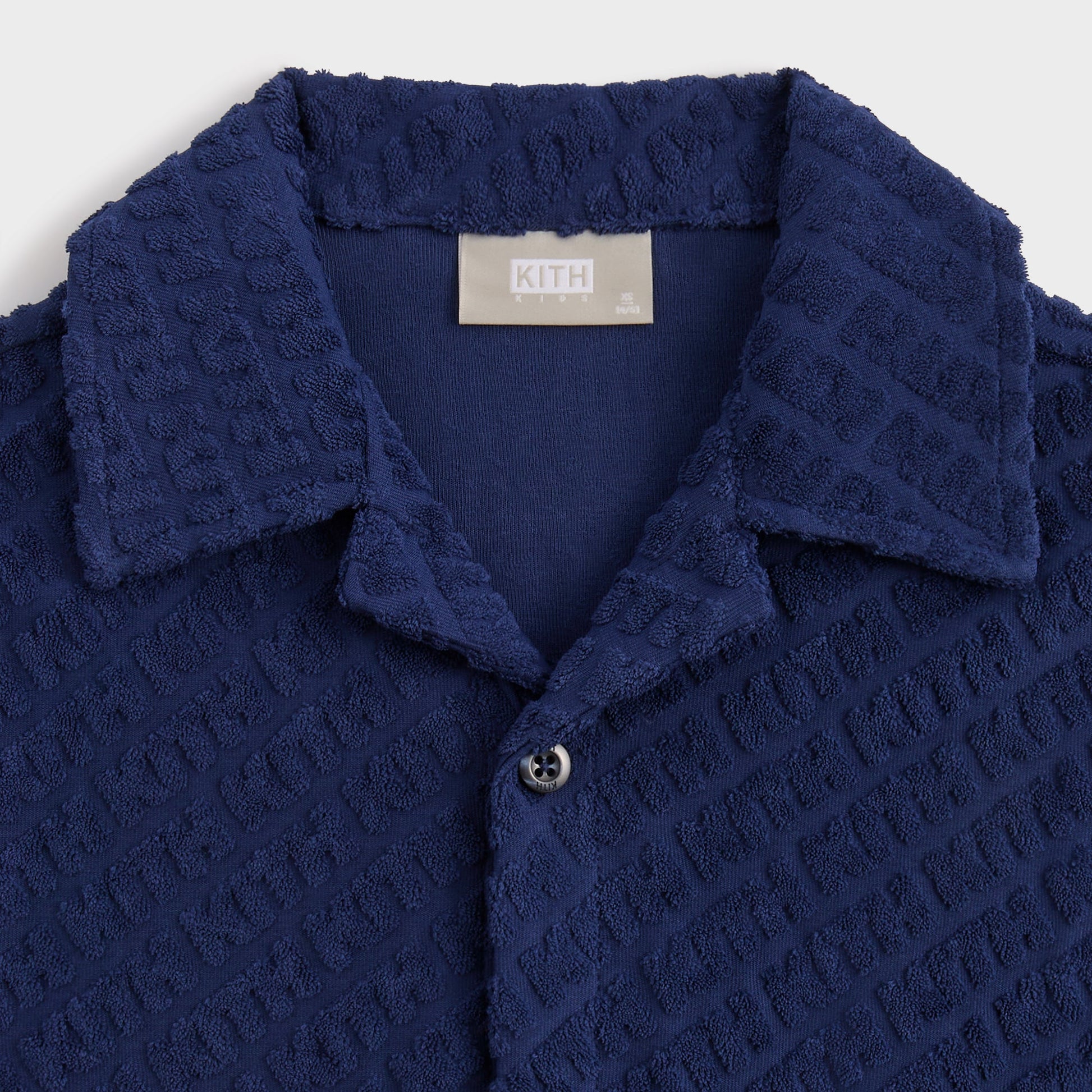 Kids Kith Kith Kids Monogram Terry Camp Shirt - Screen