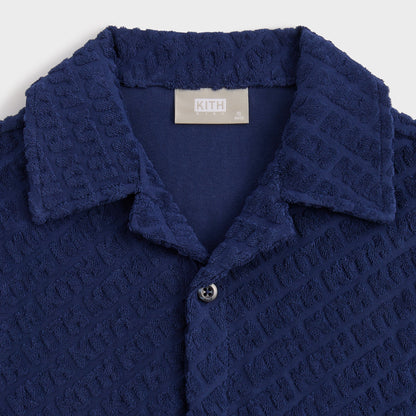 Kids Kith Kith Kids Monogram Terry Camp Shirt - Screen