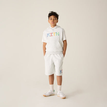 Kids Kith Kith Kids Pathways Sleeveless Hoodie - Light Heather Grey
