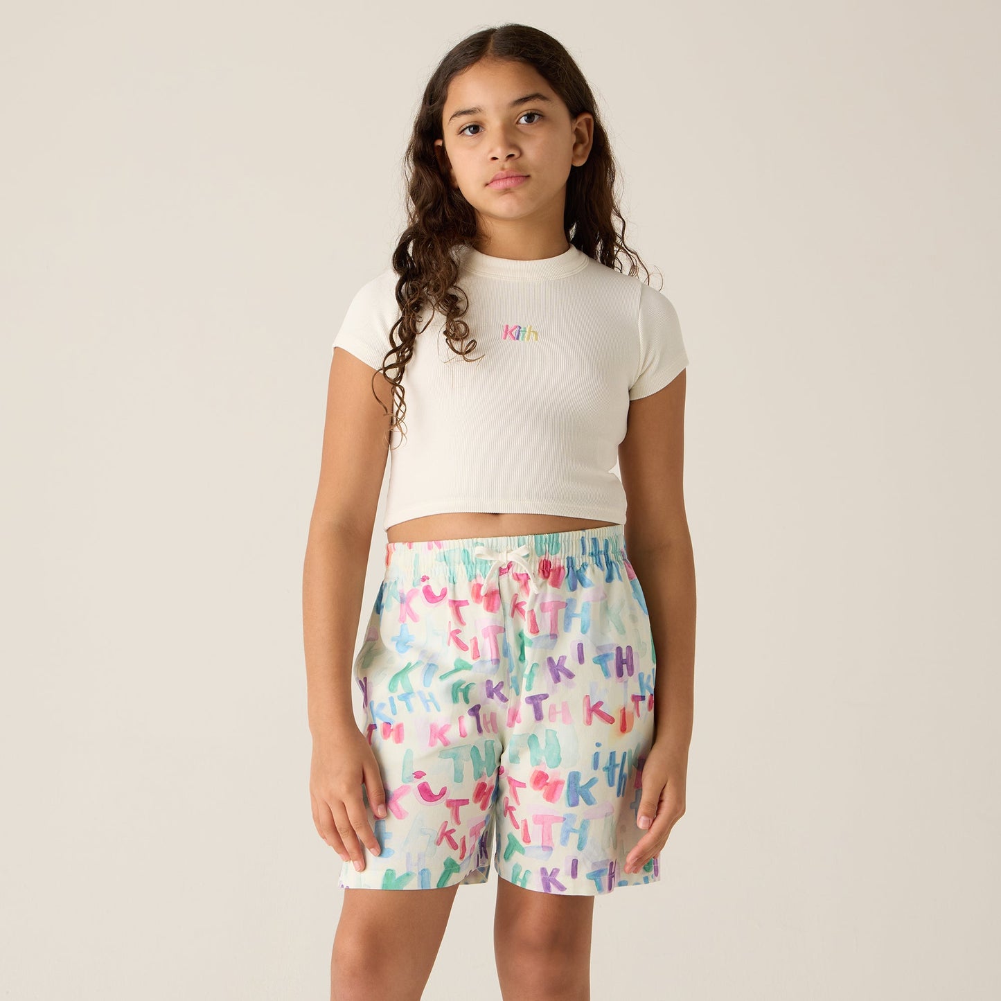 Kids Kith Kith Kids Watercolor Camp Short - White
