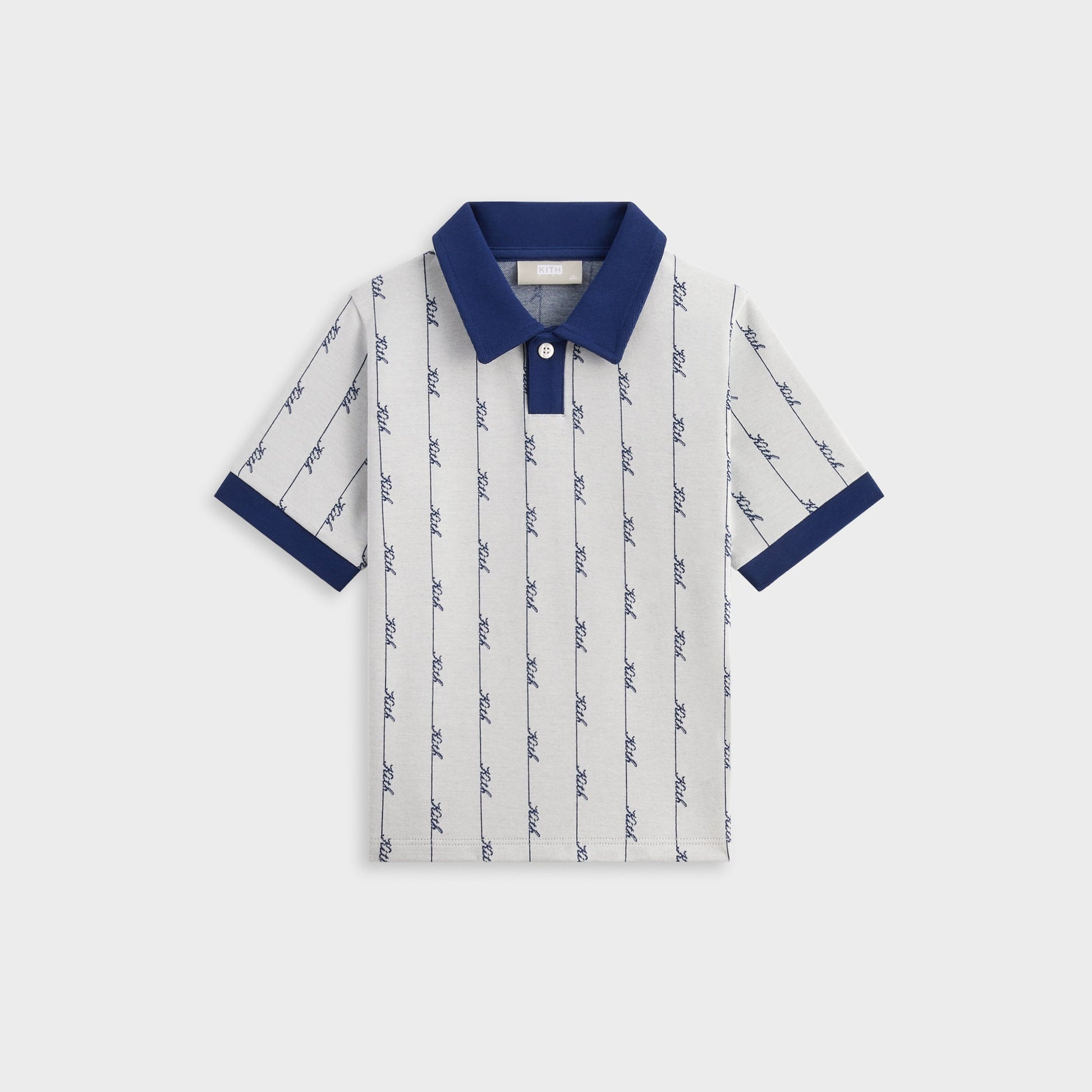 Kids Kith Kith Kids Script Knit Tilden Polo - Sandrift