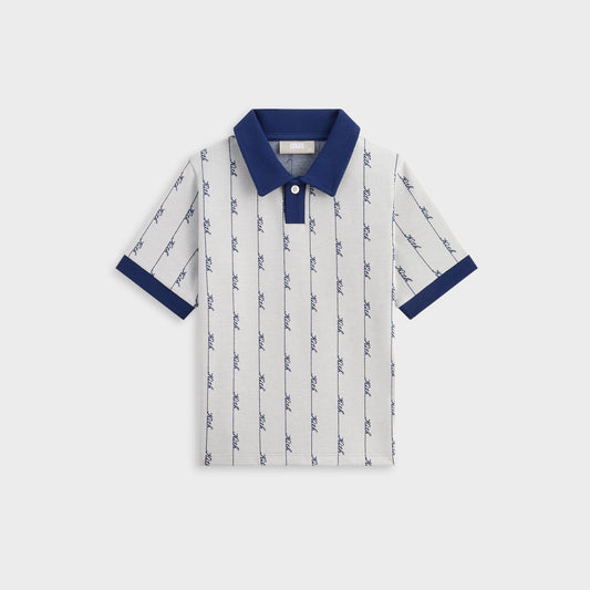 Kids Kith Kith Kids Script Knit Tilden Polo - Sandrift