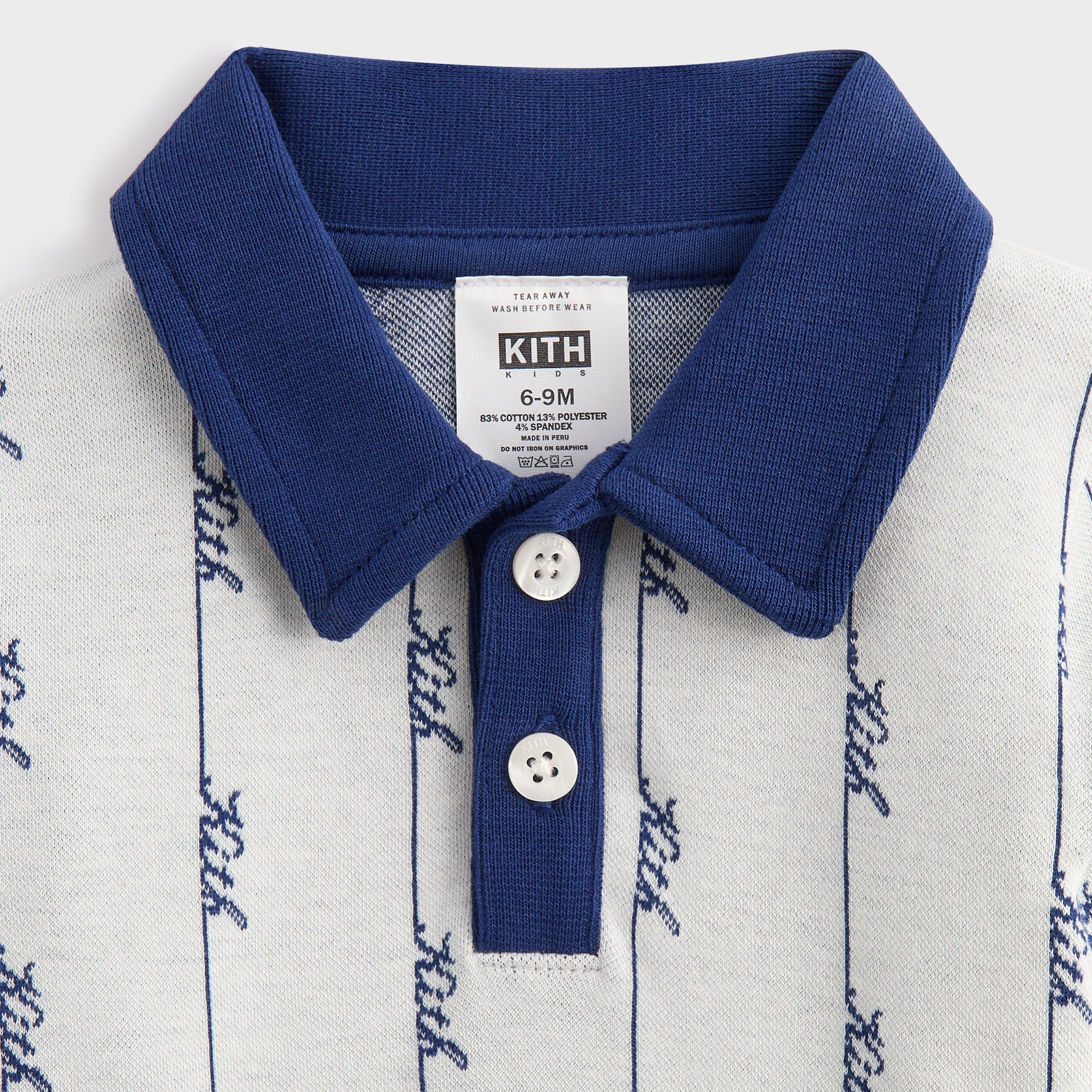 Kids Kith Kith Kids Script Knit Tilden Polo - Sandrift