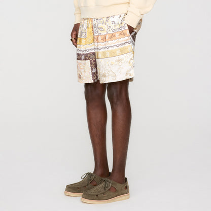 Men Kith Kith Panelled Bandana Active Short - Sandrift