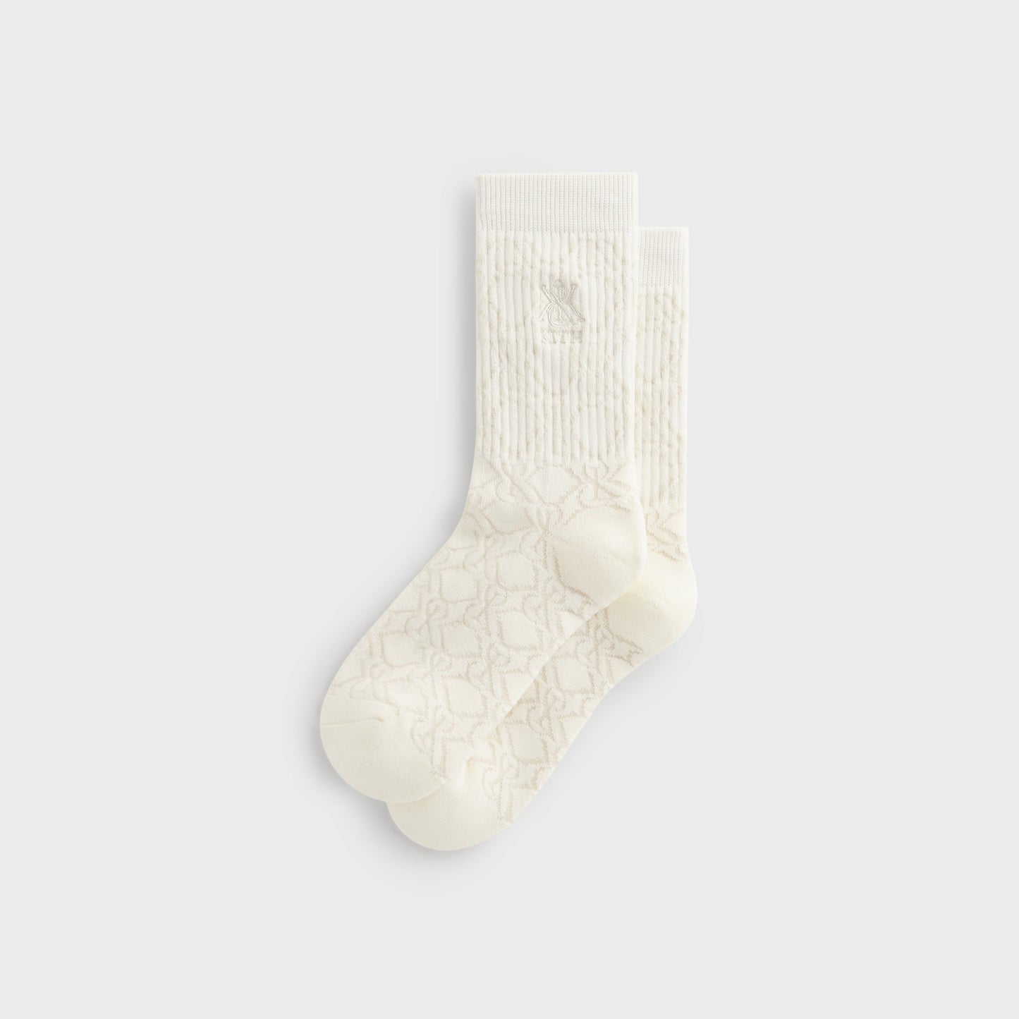 Men Kith Kith Crest Monogram Jacquard Crew Socks - Silk