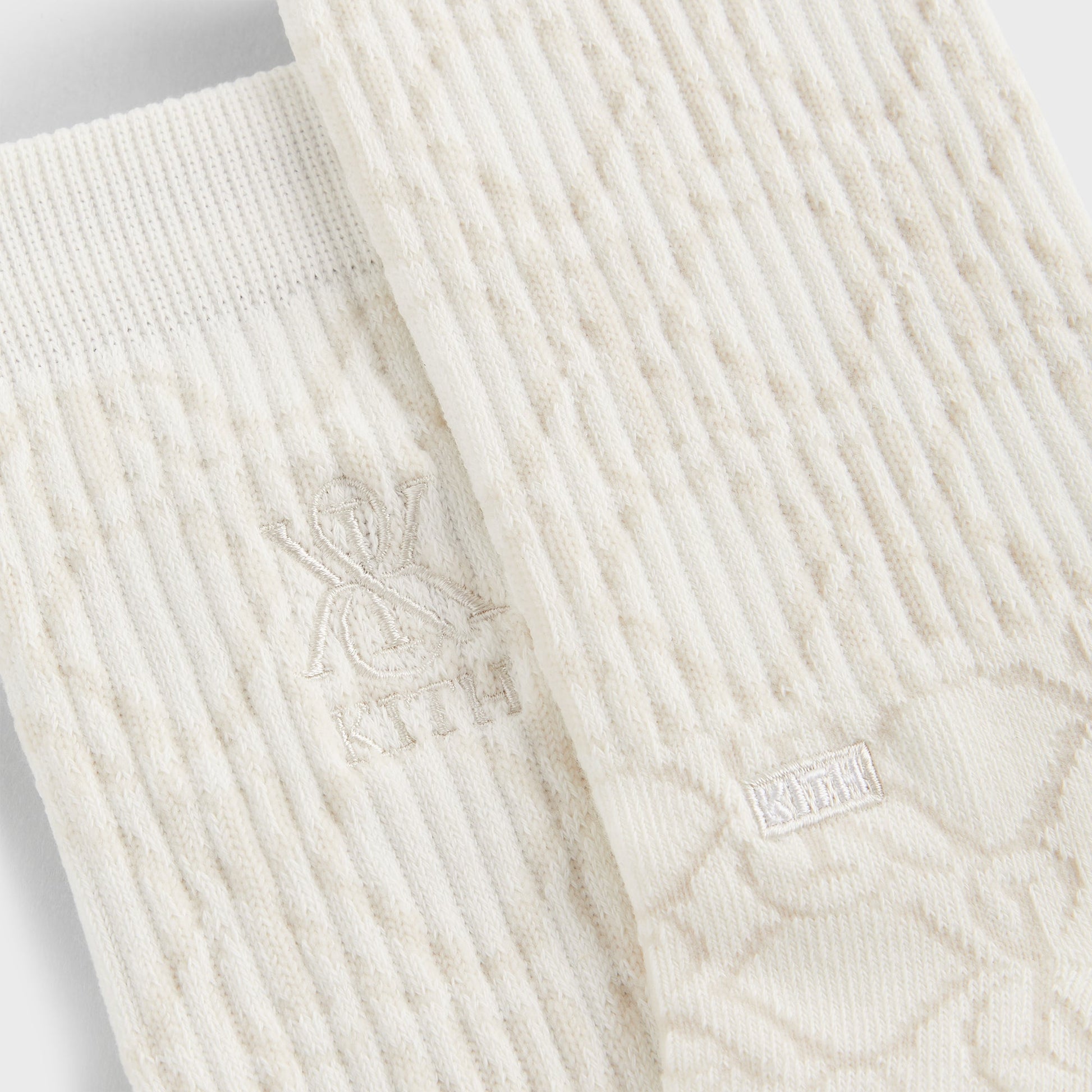 Men Kith Kith Crest Monogram Jacquard Crew Socks - Silk