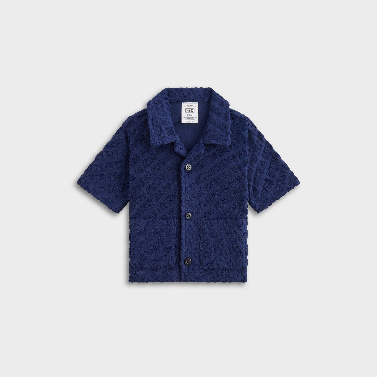 Kids Kith Kith Baby Monogram Terry Camp Shirt - Screen