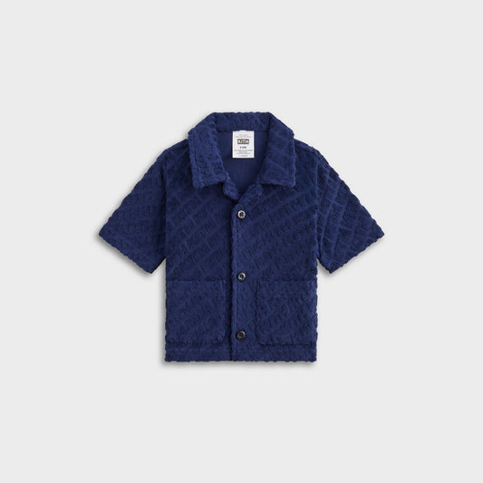 Kids Kith Kith Baby Monogram Terry Camp Shirt - Screen