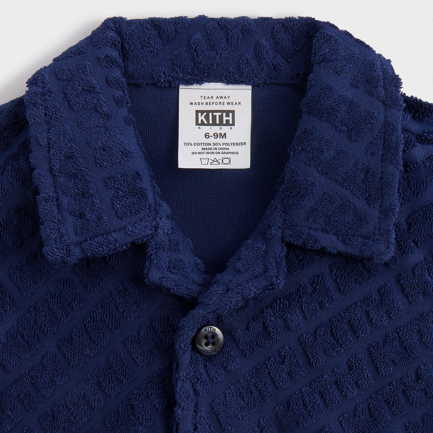 Kids Kith Kith Baby Monogram Terry Camp Shirt - Screen