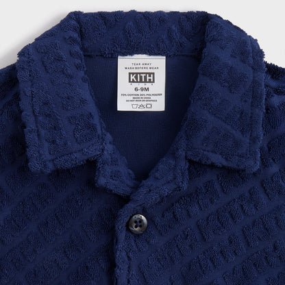 Kids Kith Kith Baby Monogram Terry Camp Shirt - Screen