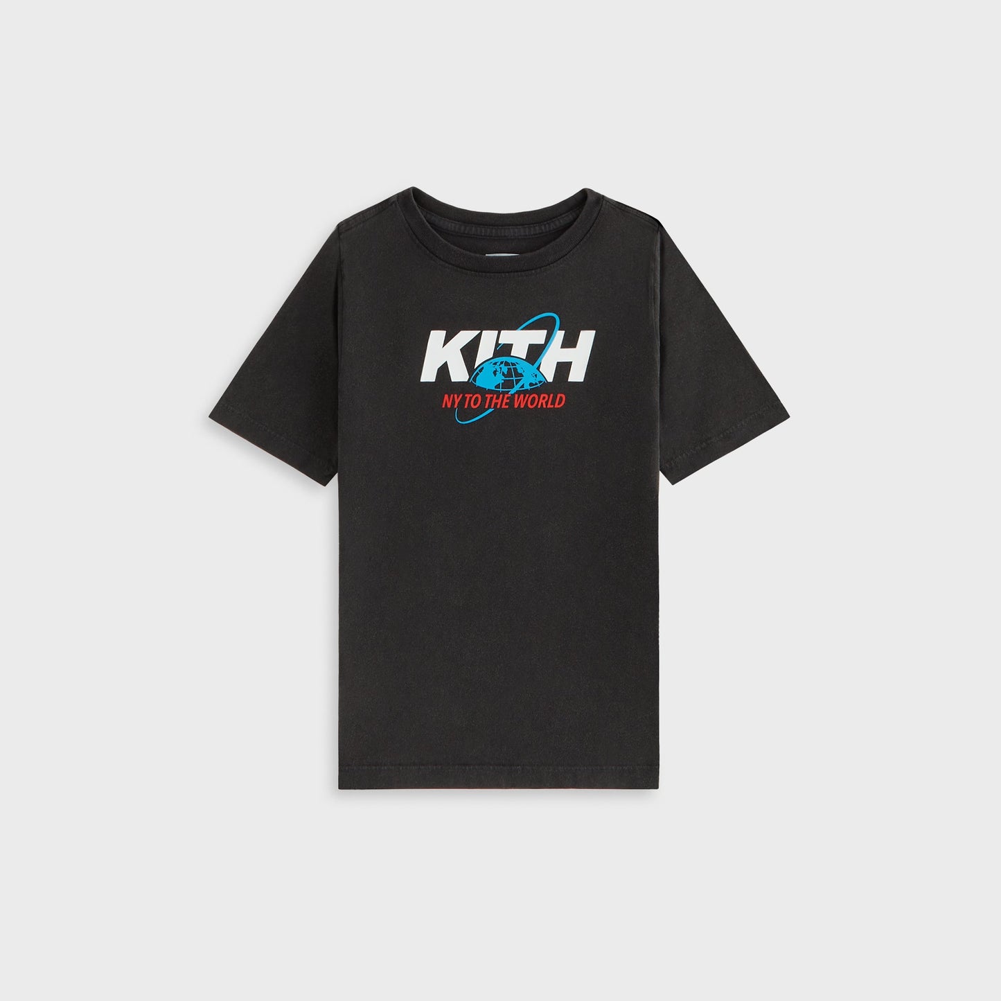 Kids Kith Kith Kids New York to the World Unisphere Vintage Tee - Black