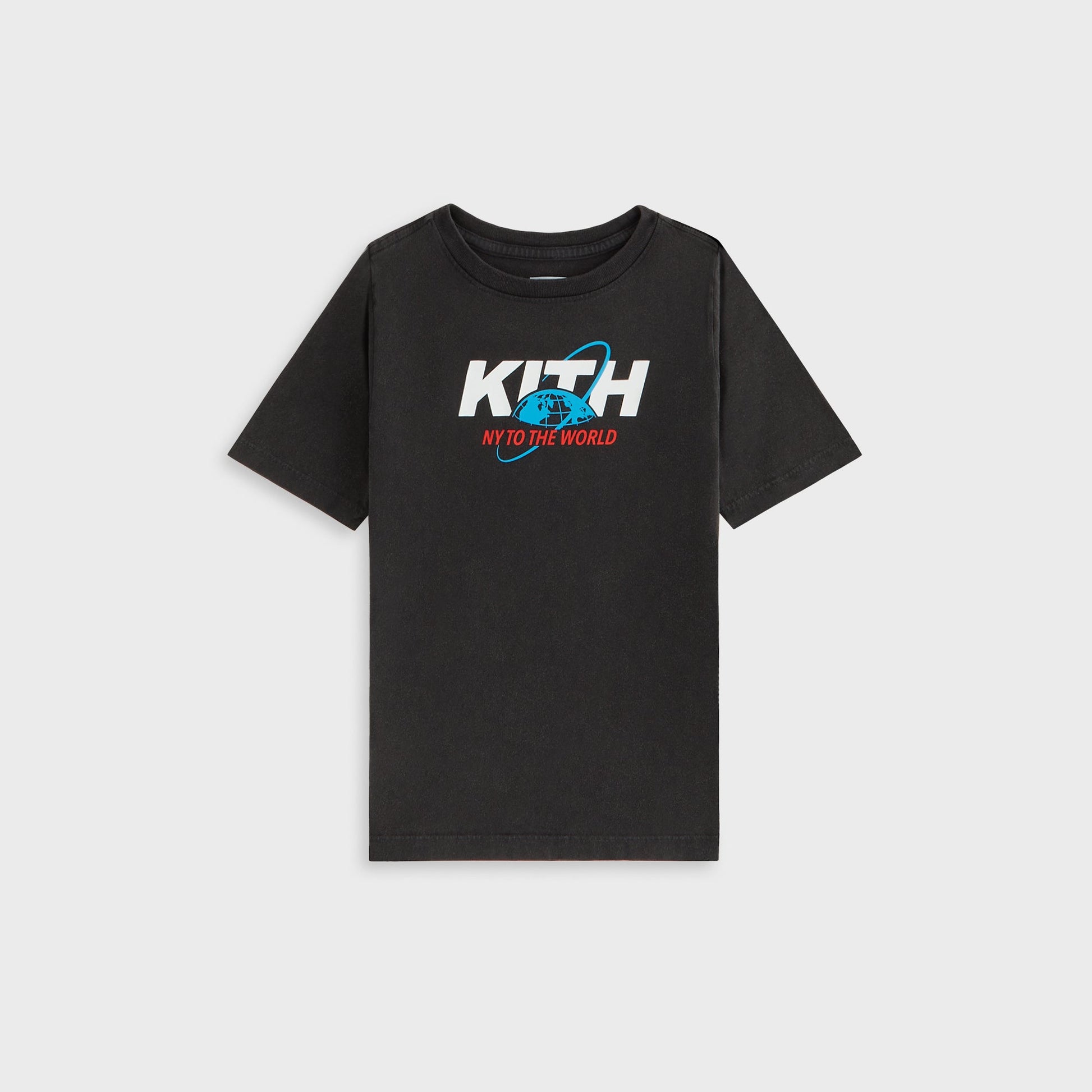 Kids Kith Kith Kids New York to the World Unisphere Vintage Tee - Black