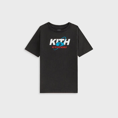 Kids Kith Kith Kids New York to the World Unisphere Vintage Tee - Black