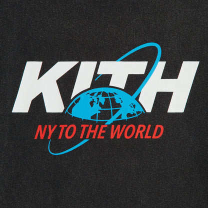 Kids Kith Kith Kids New York to the World Unisphere Vintage Tee - Black