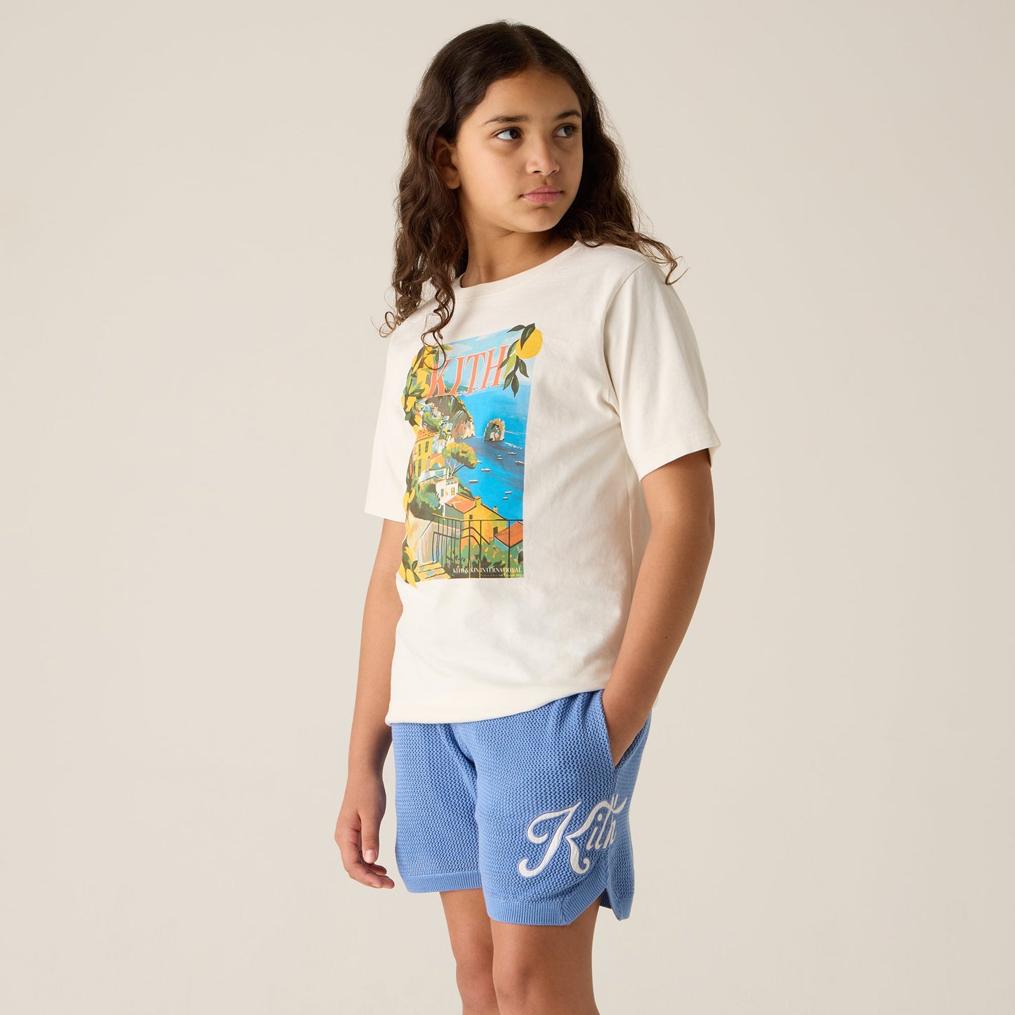 Kids Kith Kith Kids Sweater Knit Leon Short - Ashore
