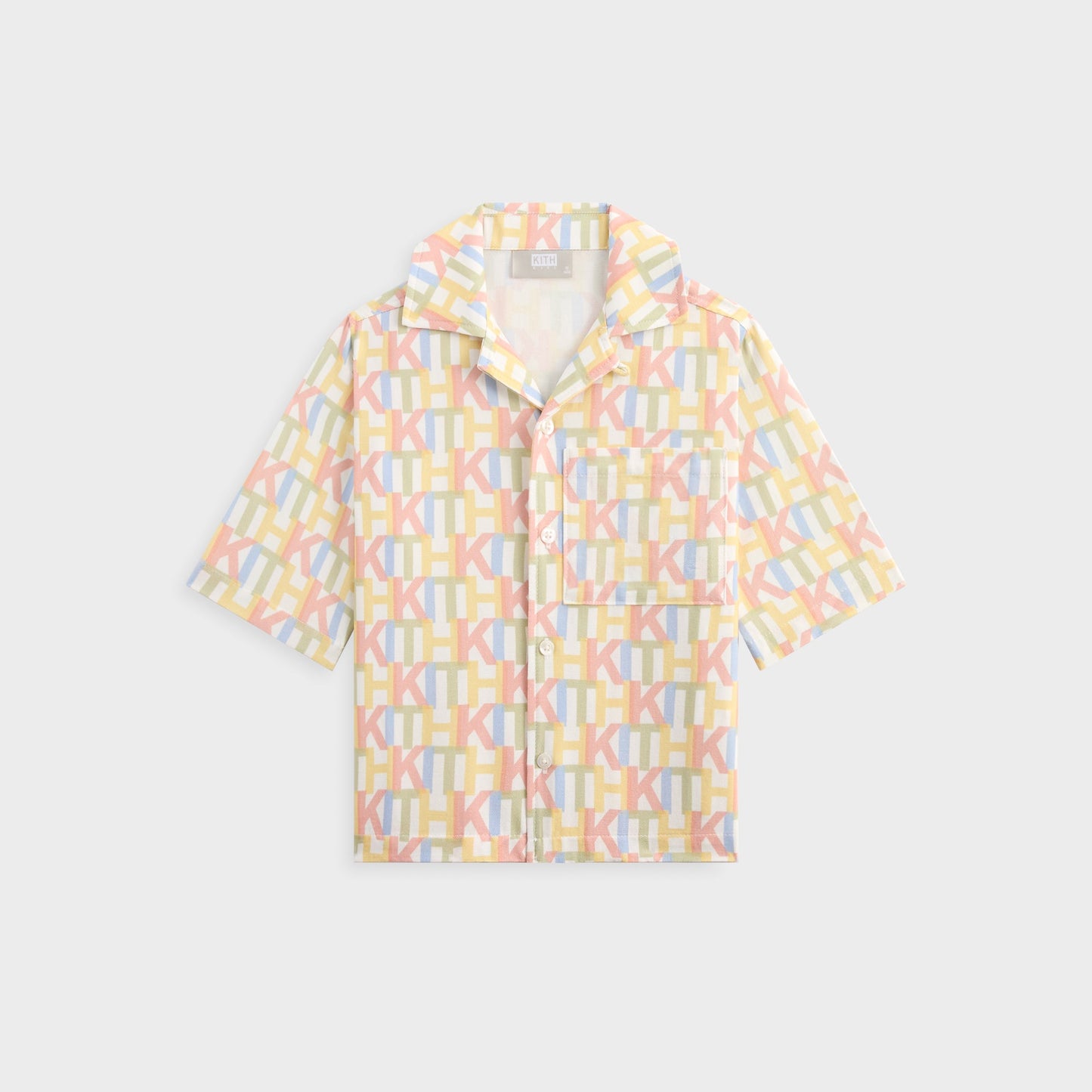 Kids Kith Kith Kids Monogram Thompson Camp Shirt - Silk