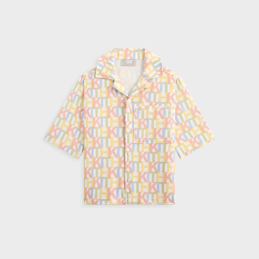 Kids Kith Kith Kids Monogram Thompson Camp Shirt - Silk