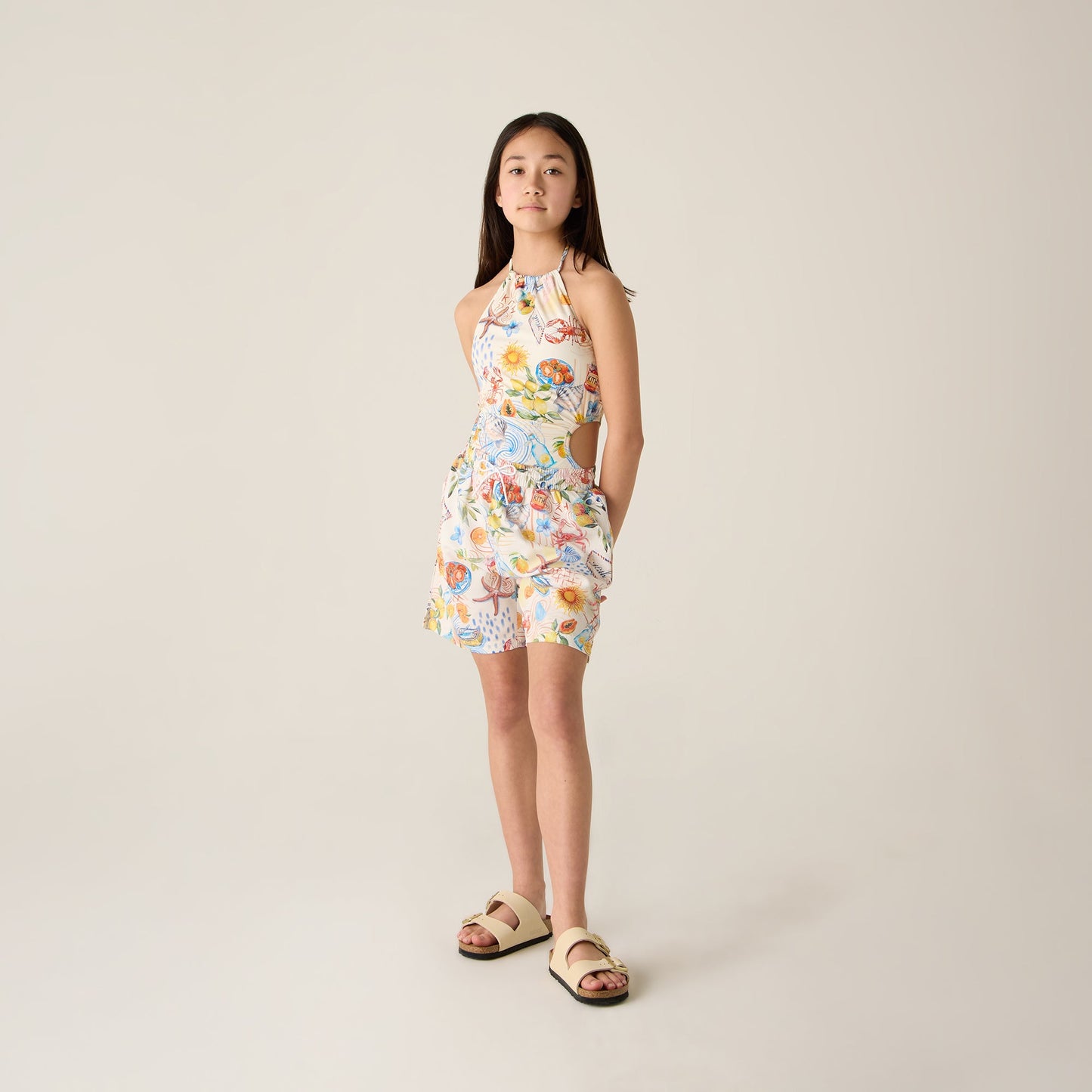 Kids Kith Kith Kids Summer Picnic Thompson Camp Short - Sandrift