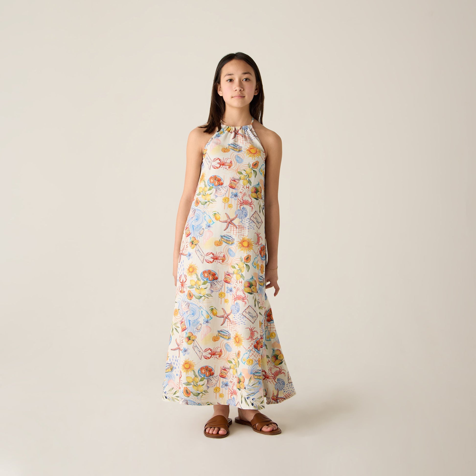 Kids Kith Kith Kids Summer Picnic Maxi Dress - Sandrift