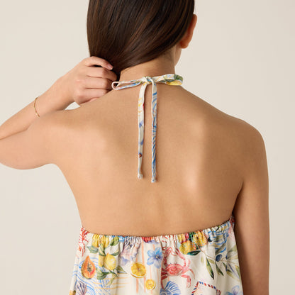 Kids Kith Kith Kids Summer Picnic Maxi Dress - Sandrift
