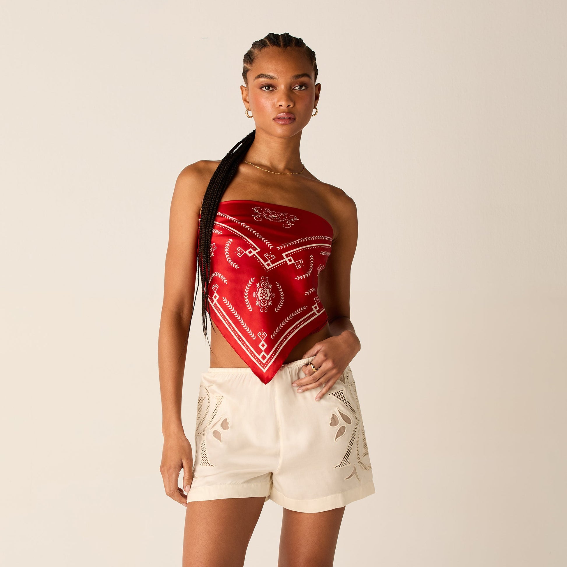 Women Kith Kith Women Deco Printed Silk Cupro Scarf - Fame