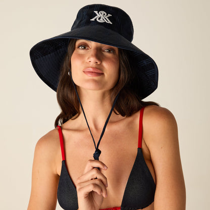 Women Kith Kith Women Printed Silk Senara Sun Hat - Nocturnal