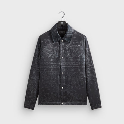 Men Kith Kith Panelled Bandana Long Sleeve Coaches Jacket - Black