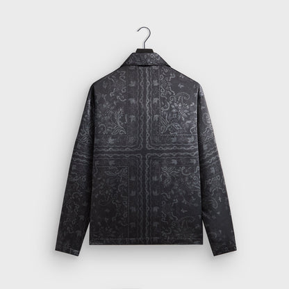 Men Kith Kith Panelled Bandana Long Sleeve Coaches Jacket - Black