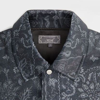 Men Kith Kith Panelled Bandana Long Sleeve Coaches Jacket - Black